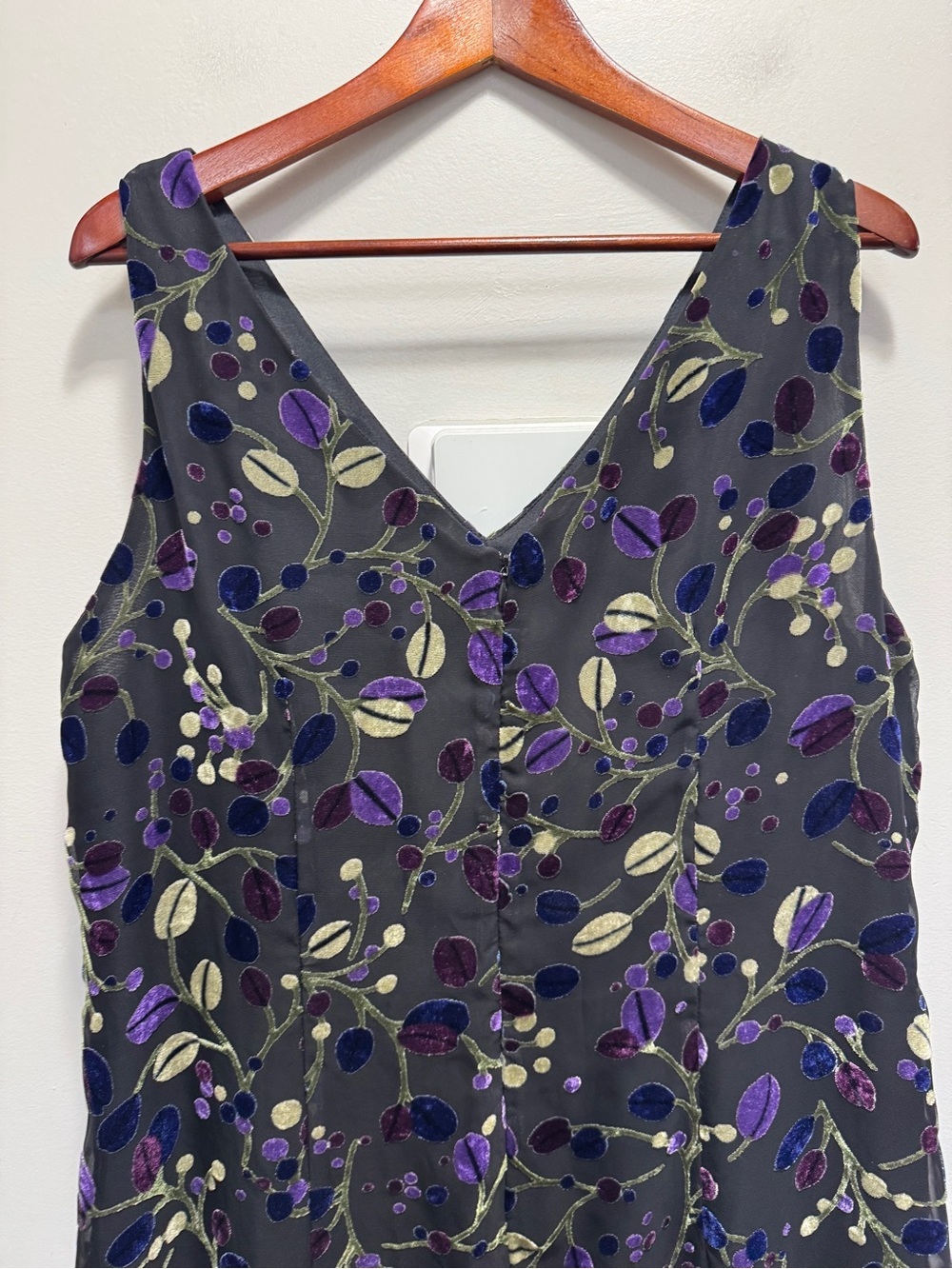 Addition Elle Vintage Black Burnout Velvet Floral Maxi Dress Size 18 Evening Y2K - Picture 8 of 13
